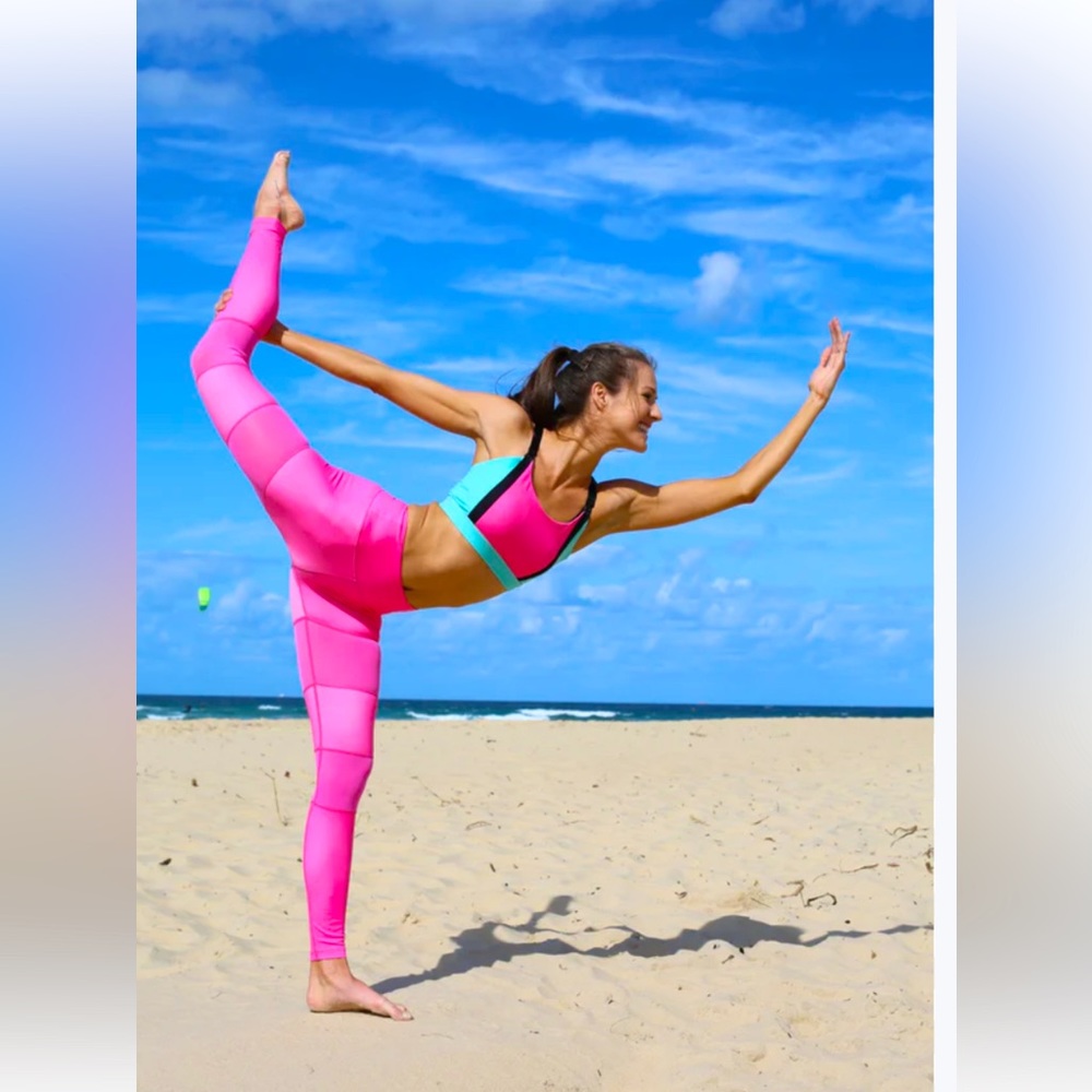 Flexi Lexi Fitness Mint and Pink Two Tone Yoga Nursing Sports Bras